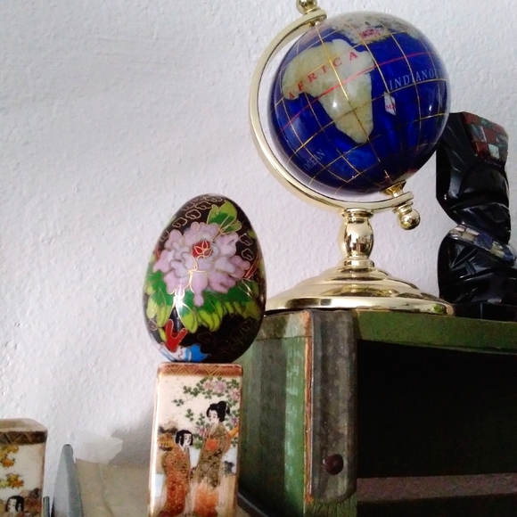 Vintage Cloisonne Chinese Enamel Egg - Picture 3 of 8